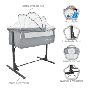 Cuna Colecho Happy Baby Mix (Gris)